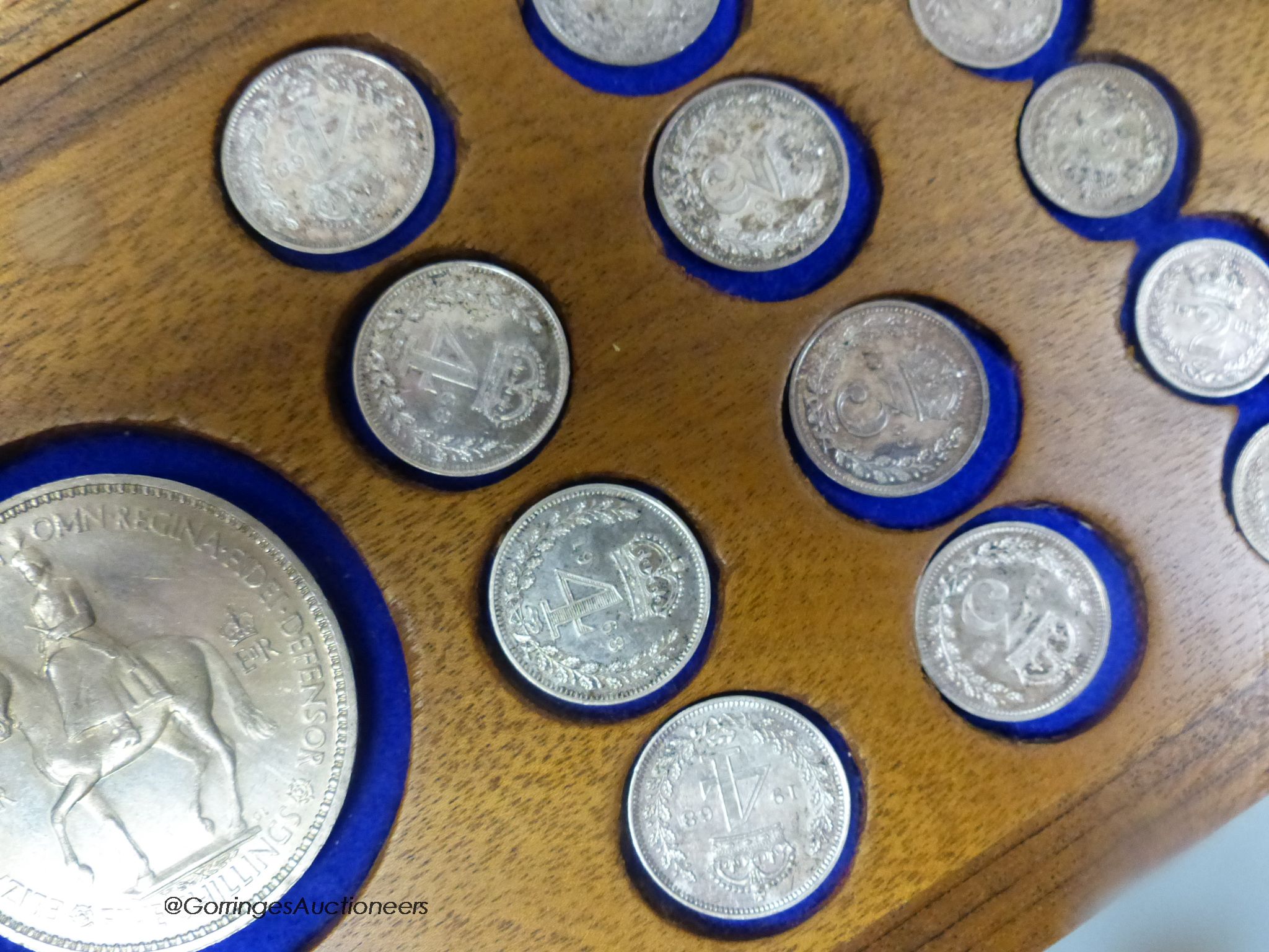 Elizabeth II Maundy money 1968, with related paperwork and photographs